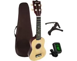 Finesse Ukelele - Starterset - 21" - Ukulele - Kind - Muziekinstrument - Houtkleurig