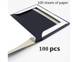 Papier à calquer A5 pour transfert de graphite - 100 feuilles de papier carbone bleu