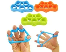 Vingerstretcher siliconen | Vingergripper | Vinger training | Handtrainer - Handgripper | Yoga stretcher | Finger exercises | Vinger oefening - Groen (3KG - 6.6LB)