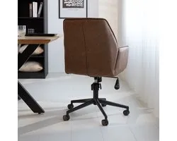 Novan Chaise De Bureau Industrielle Taupe
