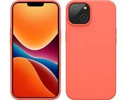 kwmobile phone case for Apple iPhone 14 - Coque avec revêtement en silicone - Coque pour smartphone en corail vibrant