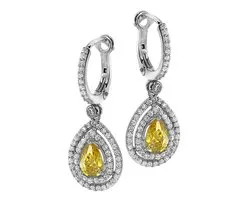 Orphelia Silver 925 Zo-7048 Earring Zirconium /Yellow Cz