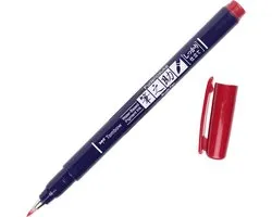 Tombow Fudenosuke Brush Pen Hard - Rood