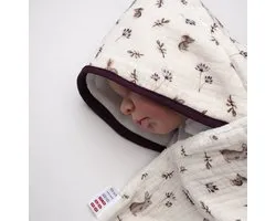 Studio BooBoo - Serviette de bain pour bébé avec capuche - Hydrophile/Tissu éponge - Imprimé lapins - Parfait pour le bain et la natation
