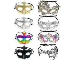 Feestmaskers voor gemaskerd bal, Mardi Gras, Halloween, carnaval, cosplay, schoolbal en kostuumfeest