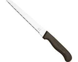 Couteau à pain RÖR Solingen - Couteau universel - Original - Acier inoxydable - Zwart