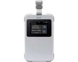 Acer Connect M6E - Portable Mifi Router - Mobiele Hotspot - 5G - WiFi 6E - Dual-band - SIM - eSIM - Virtual SIM - inclusief 1 GB - tot 32 apparaten - ideaal voor onderweg of op de camping