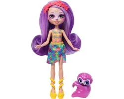 Enchantimals Sunshine Island avec mini poupée paresseux pour animaux de compagnie Rose