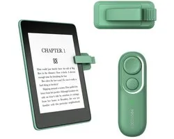Télécommande, compatible avec Kindle Paperwhite, Colorsoft, Oasis, Scribe, iPad, tablettes et liseuses, télécommande portable, télécommande radiofréquence, peut tourner automatiquement les pages, dispositif de changement de page, vert