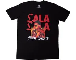 Myke Towers - Lala Heren T-shirt - M - Zwart