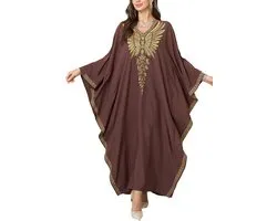 Dames Kaftan - Losvallend gewaad - Strand Kleding - Eén maat - Maxi lengte - Bohemian