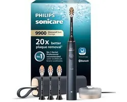 Brosse à dents électrique Philips Sonicare DiamondClean Prestige 9900 – Bleu foncé – Têtes de brosse Extra – HX9992/45