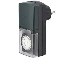 Hama Minuteur mécanique - intervalle 30m - pour l'extérieur IP44 - Noir Vert