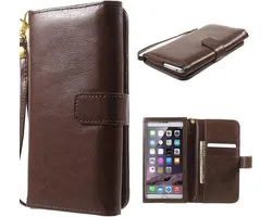 Horse PU Lederen Portemonnee Case met Frame Touchable Screen en Kaartsleuven voor ZOPO Cuppy/ZOPO ZP700 - Bruin