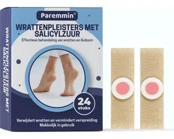 Pansements cors à l'acide salicylique 24 pièces - Traitement de verrues - Dissolvant pour les yeux de maïs