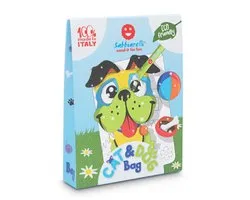 Sabbiarelli zandschilderen tas kat en hond creatief speelgoed set.