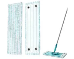 Set van 2 microvezel dweilhoezen voor Leifheit, kliksysteem, absorberend, compatibel met Clean Twist M Micro Duo, 42 x 15 cm, voor alle vloertypes