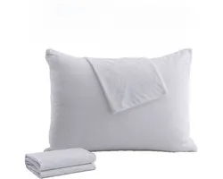 Coussin Protecteur 2x2 Wit imperméable - 60x70 - Coussin antibactériennes Protecteur - Coussin étanche Protector - protection contre l' humidité avec fermeture éclair - Coussin Incontinence Protecteur - Taie étanche