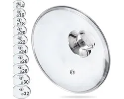 Orion Deksel Glas - 22 cm - Vaatwasserbestendig - Transparant