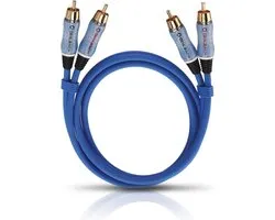 OEHLBACH BEAT! INTERLINK Blue 0.5m, Mâle, 2 x RCA, Mâle, 0,5 m, Bleu