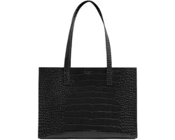 Ted Baker handtas Welona Elongated Croc Effect Icon Bag Black zwart