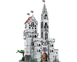 Reobrix 55016 Middeleeuwse Konings Kasteel XL mega bouwset | Classic Creator Modular Castle Building | Expert Architecture Modelbouw | Ridder leger thema | Geschikt voor Lego | Educatief Speelgoed voor volwassenen & kinderen | Bouwdoos met 3999 bloks