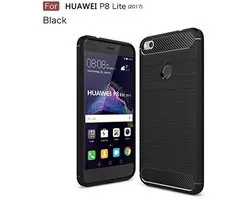 Ntech Soft Brushed TPU Hoesje Geschikt voor Huawei P8 Lite 2017 - Matt Zwart