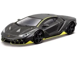Bburago Lamborghini Centenario - Modelauto - Schaal 1:43 - Donker Grijs/Geel