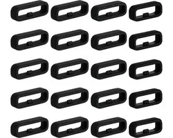 20pcs Watch Band Holder Loop Watch Band Keepers Silicone Watch Band Attachment Black Watches Replacement Clasp Ring - ShopVlot