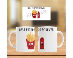 Mok Best Friends Forever (frietjes en ketchup