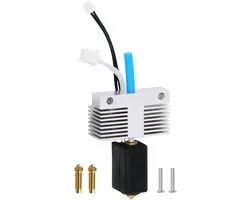 Kit voor ELEGOO Neptune 4 Plus/Neptune 4 Max, volledig metalen extruder, hot-end kit, hittebestendig verwarmingsblok met 2 stuks messing sproeiers van 0,4 mm