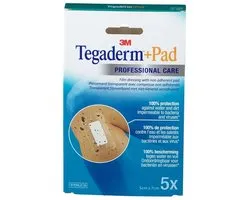 Tegaderm + Pad 3m Transp Steril 5cmx 7cm 5 pleisters