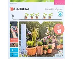 GARDENA Micro-Drip-System Startset 13004-26 – Automatische Besproeiing voor 15 Potten – Met Besproeiingscomputer