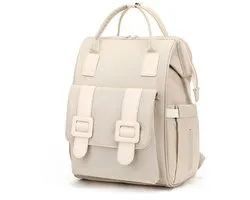 REDOM Rugzak Backpack - Mamatas Oplaadfunctie - Ruime Indeling - Met Haak - Geïsoleerd Thermovak - Reis School Rugzak - Licht Beige