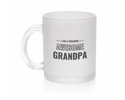 I am a freaking awesome grandpa theeglas frosted - 330 ML - Opa - de meest geweldigste opa - theemok - theeglazen - koffiebeker - verjaardagscadeau - verjaardag - cadeau - cadeautje voor opa - opa artikelen - kado - geschenk - gift