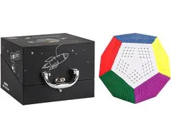 Oostifun Shengshou 9 x 9 x 12 Megaminx Dodecaeder Block Puzzle 9x9 12 Surface Gigaminx Rotatable Magic Riddles Cube Stickerless Multicolor Toy 9 Layers Megaminx dice
