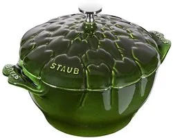Staub Special Cocotte Braadpan 3L Groen - Gietijzer, Artichoke Design