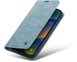 Étui Casemania Convient pour Apple iPhone 17e - Aqua Blue - Mince Portefeuille Book Case - Slim Wallet Case avec Porte-cartes