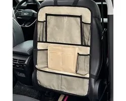 Auto-organizer – 10 vakken – Veel opbergruimte – Transparante tablethouder (geschikt voor 9,7" en 10,5" iPads) – Ideaal voor gezinsritten, speelgoed, snacks en boeken – 60 x 40 cm