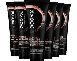 Syoss Keratin Après-shampooing – Cheveux doux et faciles à démêler – Cheveux plus forts – Pour cheveux fragiles et cassants – Pack économique – 6 x 250 ml