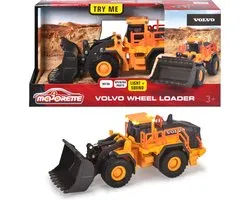 Majorette Grand Series - Volvo Wiellader - Constructie - Metaal - Licht en Geluid - 21 cm - Speelgoedvoertuig