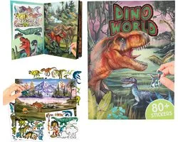 Depesche - Livre d'autocollants Dino World avec autocollants gonflés