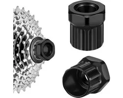 2 stuks fietscassette lockring gereedschap- freewheel remover tool- fietsuitrusting en cassette-installatiegereedschap voor mountainbikes (zwart)