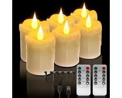 LED Kaarsen rechargeables - Scintillantes et sans flamme avec télécommande