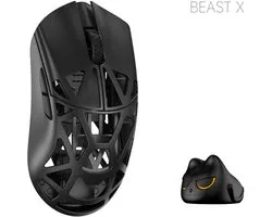 WLMouse Beast X Pro Solid Sides Black - Souris sans fil - 5 boutons - 8000Hz - 30.000 DPI - PAW 3950HS - Interrupteurs optiques Omron - Noir