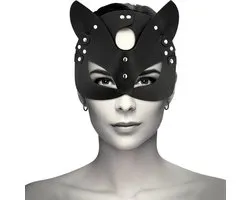 Mask En Cuir Vegan Coquette Avec Oreilles De Chat