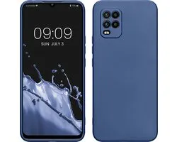 kwcoque pour téléphone portable pour Xiaomi Mi 10 Lite (5G) - Coque pour smartphone - Coque arrière en bleu métallisé