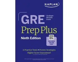 Kaplan Test Prep- GRE Prep Plus, Ninth Edition (2026): Includes 6 Practice Tests, 1500+ Practice Questions + Online Access to a 500+ Question Bank, Video Tutorials, and Live Class Sessions