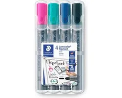 STAEDTLER Lumocolor flipchart marker - Box 4 st new col.