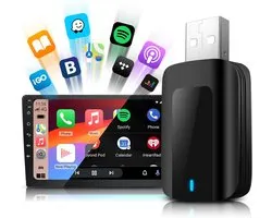 Draadloze Carplay & Android Auto Adapter 2 in 1 - Factory Wired CarPlay - Plug and Play - iOS 10+ Android 11